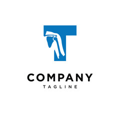 Letter T Shoulder Surgery Logo Icon Vector