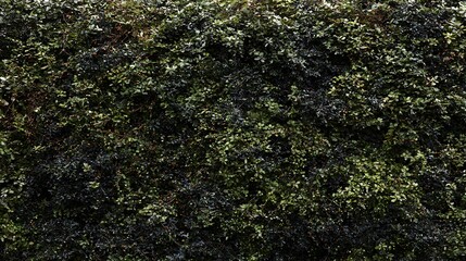 Vibrant Green Leafy Texture of a Natural Plant Wall in Lush Environment