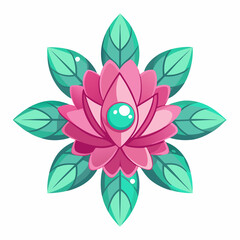 vector illustration of a lotus flower