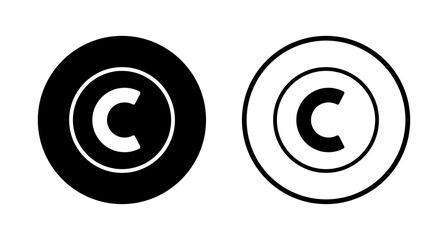 Copyright icon logo design. copyright sign and symbol