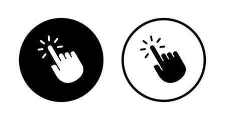 Obraz premium Hand click icon logo design. pointer sign and symbol. hand cursor icon