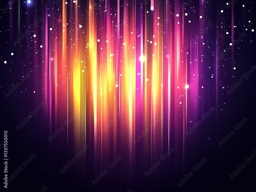 Canvas Prints glowing vertical lines for cosmic background.