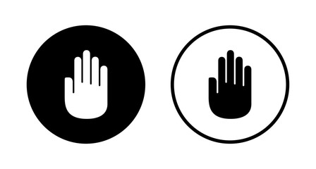 Hand icon logo design. hand sign and symbol. palm