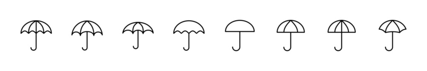 Umbrella icon set. umbrella sign icon