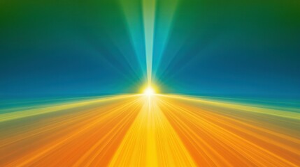 Obraz premium A bright light emanating with colorful streaks from a center point