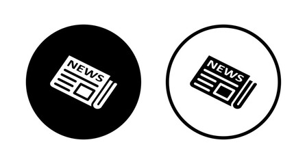 Newspaper icon logo design. news paper sign and symbolign