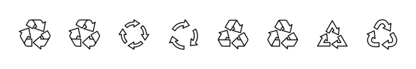 Recycle icon set. Recycling vector icon.