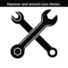 Precision Tools: Crossed wrench silhouette, a symbol of the trade, embodying power, control, and repair