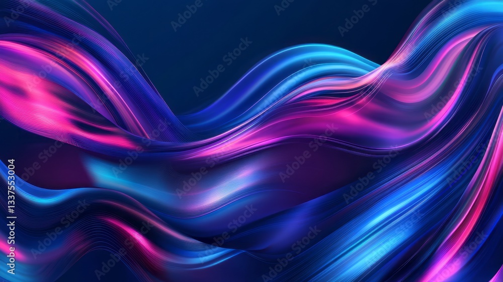 Poster abstract blue technology background with dynamic network connections and futuristic digital data flo