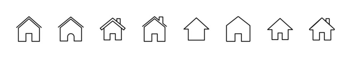 House icon set. Home icon vector