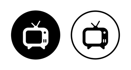 Tv icon logo design. television sign and symbol