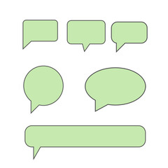  Colorful Speech Bubble Set with Various Shapes