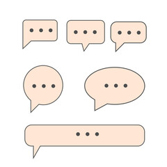  Colorful Speech Bubble Set with Various Shapes