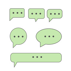  Colorful Speech Bubble Set with Various Shapes