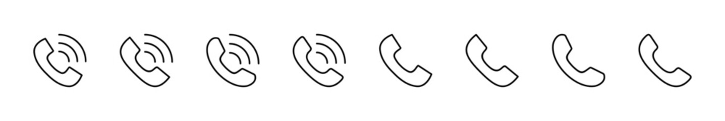 Call icon set. telephone icon vector. phone icon vector. contact us