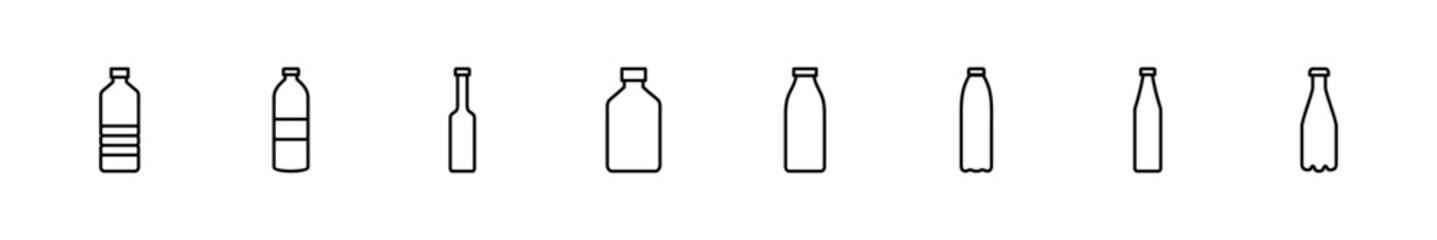 Bottle icon set. bottle vector icon