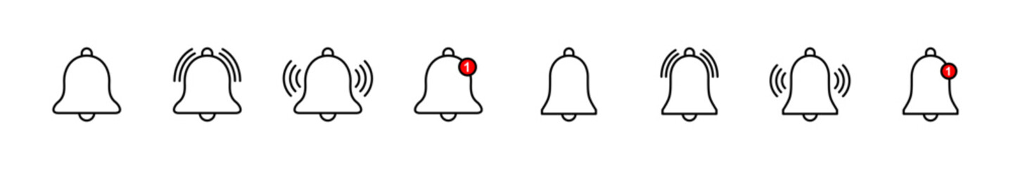 Bell Icon set. Notification icon for your web site design
