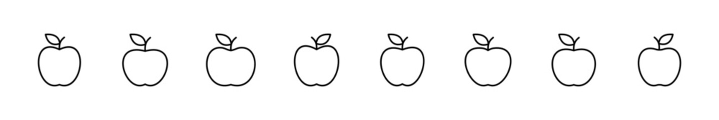 Apple icon set. Apple vector icon. apple symbols for your web design.
