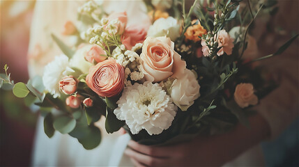 flowers at hand generated by AI
