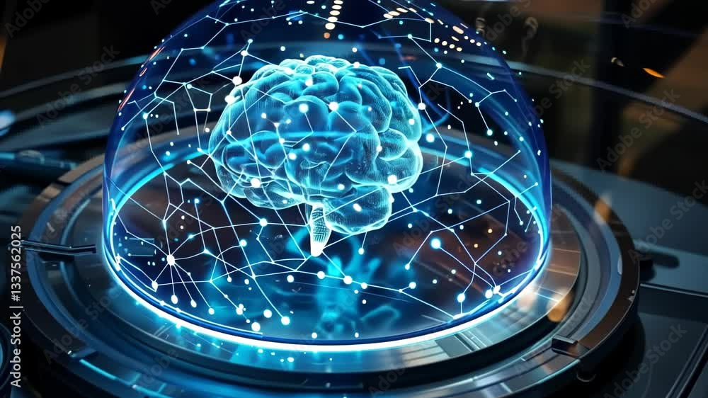 Poster exploring advanced neural networks in artificial intelligence research