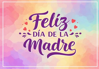Fototapeta premium Feliz Día de la Madre with Mother and Daughter
