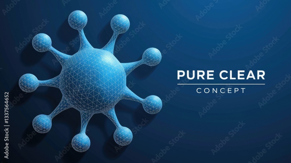 Poster cancer cells. oncology low poly wireframe. vector polygonal image in the form of a starry sky or spa