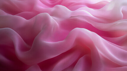 Obraz premium Flowing lines create a soft wave pattern in shades of pink, evoking calmness and beauty in fabric texture and movement