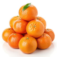 tangerines on a white background