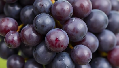 Fototapeta premium Fresh Bunch of Grapes Ready to Eat Healthy Fruit Snack