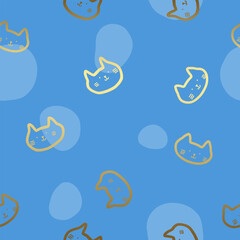 Fototapeta premium Cats Seamless pattern, texture background