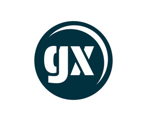 GX sport emblem or team logotype. Ball logo with a combination of Initial letter G and X for balls shop, sports company, training, club badge.