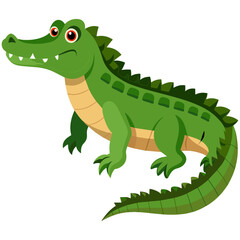 Fototapeta premium crocodile vector illustration, powerful reptile wildlife drawing