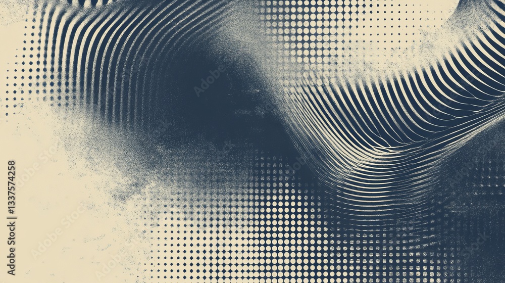 Poster abstract vintage halftone background with retro dotted pattern and classic graphic design texture in