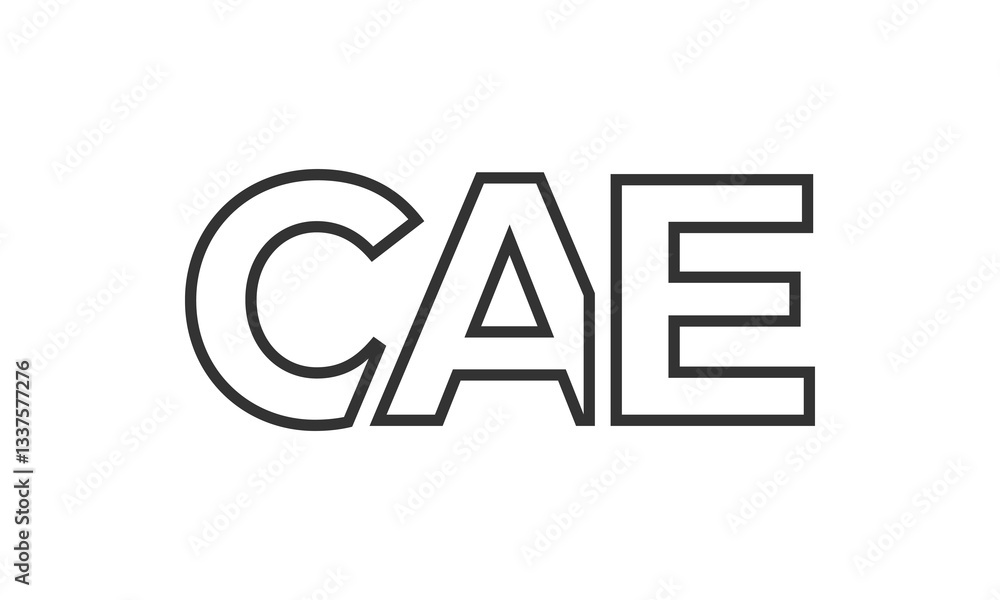 Poster cae logo design template with strong and modern bold text. initial based vector logotype featuring s