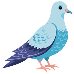Fototapeta premium dove vector illustration, peaceful bird wildlife drawing