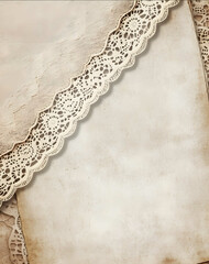 2 Lace Pages digital paper with a lace doily design in neutral tones with a vintage style high resolution no background noise high detail hyperrealistic and hig