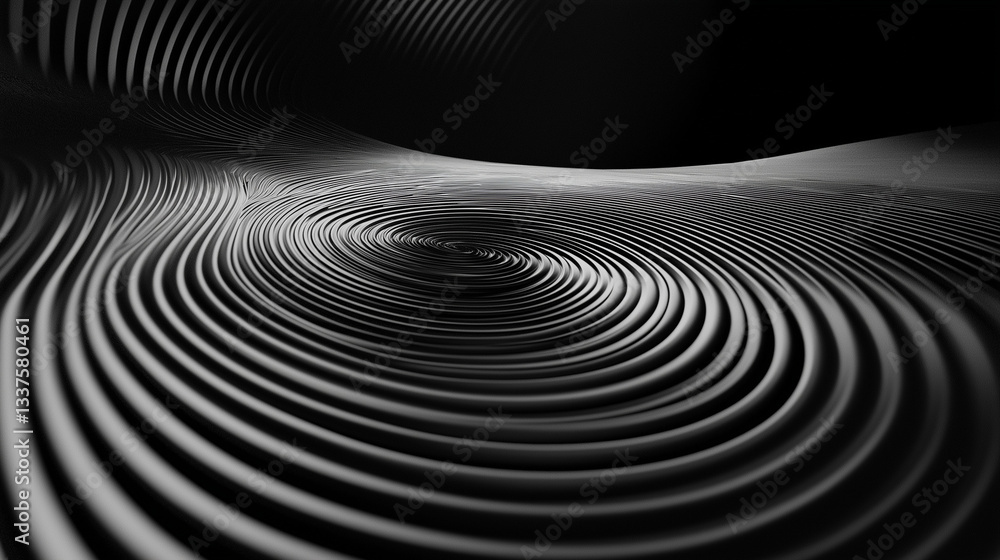 Poster cybernetic ripple: futuristic tech expansion abstract background ai data wave glow blue wire code