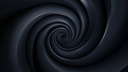 Dark, swirling, hypnotic spiral design.  Complex 3D abstract pattern