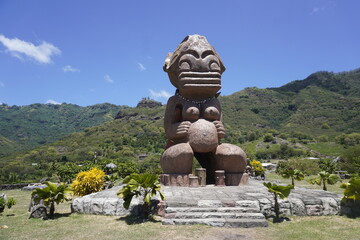 Tiki Tuhiva auf Nuku Hiva, Marquesas