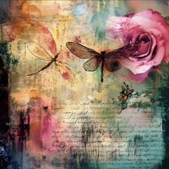 notes to my loved ones colors digital healing love dragonfly butterfly rose