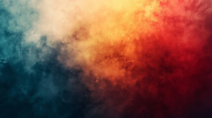 Fototapeta premium Vivid Abstract Cloud Texture with Fiery Red, Golden, and Teal Tones with organic watercolor 