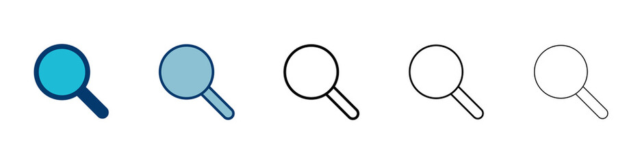 Search icon vector isolated on white background. Glass vector icon. search magnifying glass icon. Find