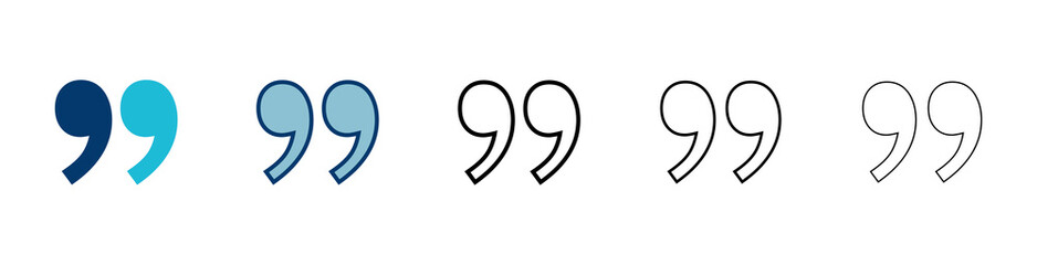 Quote icon vector isolated on white background. Quote sign icon. Quotation mark symbol.