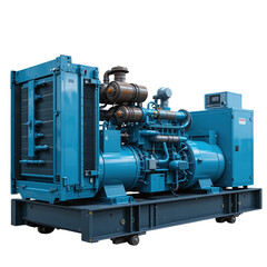 Obraz premium Industrial generator power system backup electricity generator set machinery plant equipment supply solution transparent background