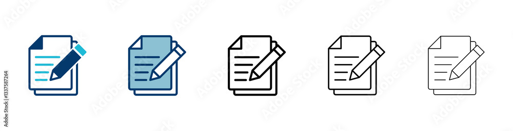 Poster note icon vector isolated on white background. taking note icon vector. edit line icon. document wri