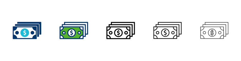 Money icon vector isolated on white background. Money vector icon. Dollar icon