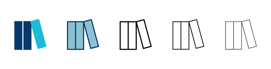 Library icon vector isolated on white background. Book icon vector