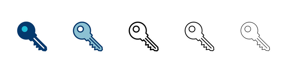 Key icon vector isolated on white background. Key vector icon. Key symbol. security