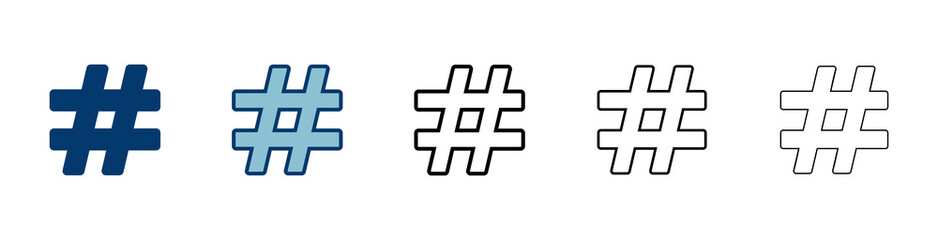 Hashtag icon vector isolated on white background. hashtag vector icon