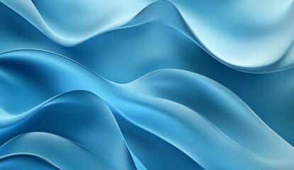 Obraz premium Abstract flowing blue fabric. Fluid, smooth, dynamic folds of a soft, light blue material